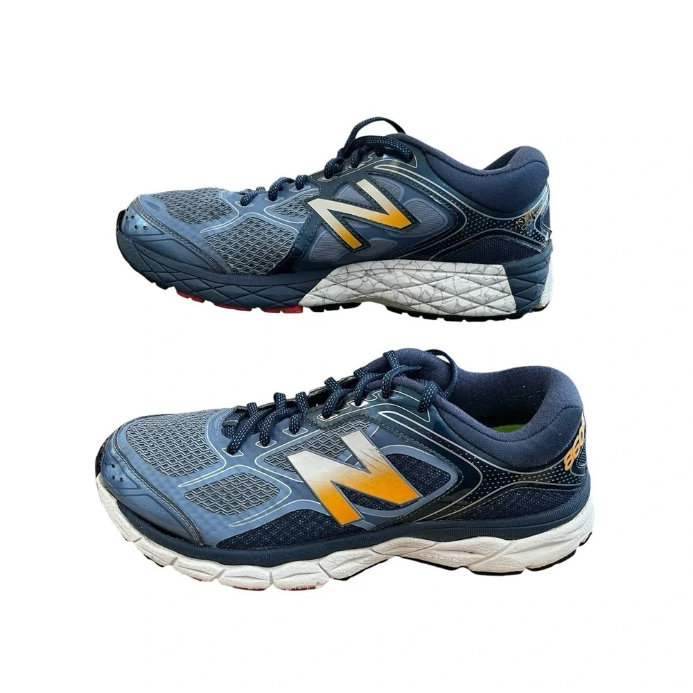 New Balance 860v6 Running Shoes Sneakers Mens Size 10 Blue Workout Training Gym - Picture 10 of 13